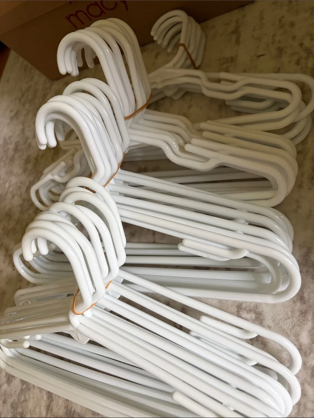 White Plastic Closet baby Hangers - Set of 36 Multipurpose Hangers